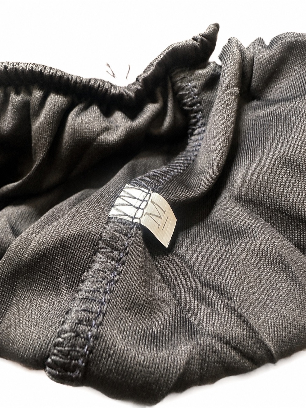 Men's Black Athletic Shorts with White Stripes - Picture 3 of 3